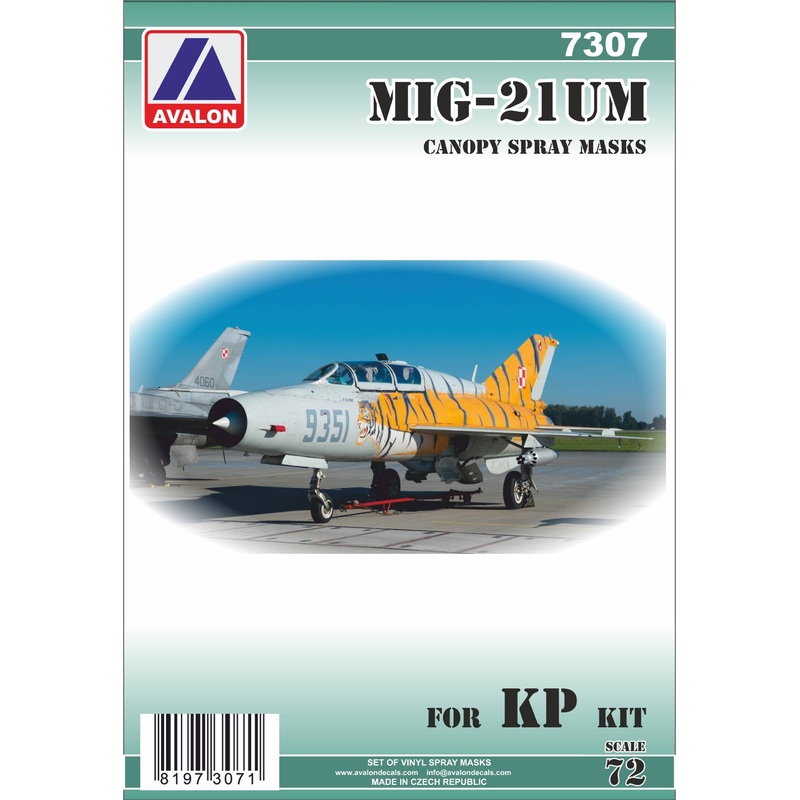 1/72 MiG-21UM Mongol B Canopy Mask (for KP Models)