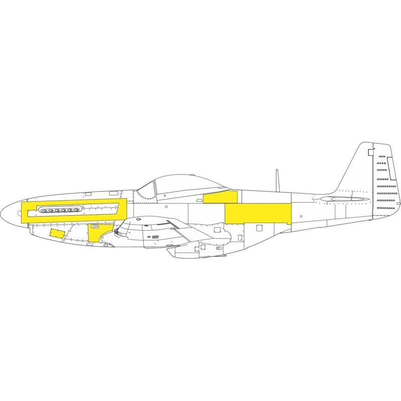 1/72 P-51D surface panels Mask (for Eduard)