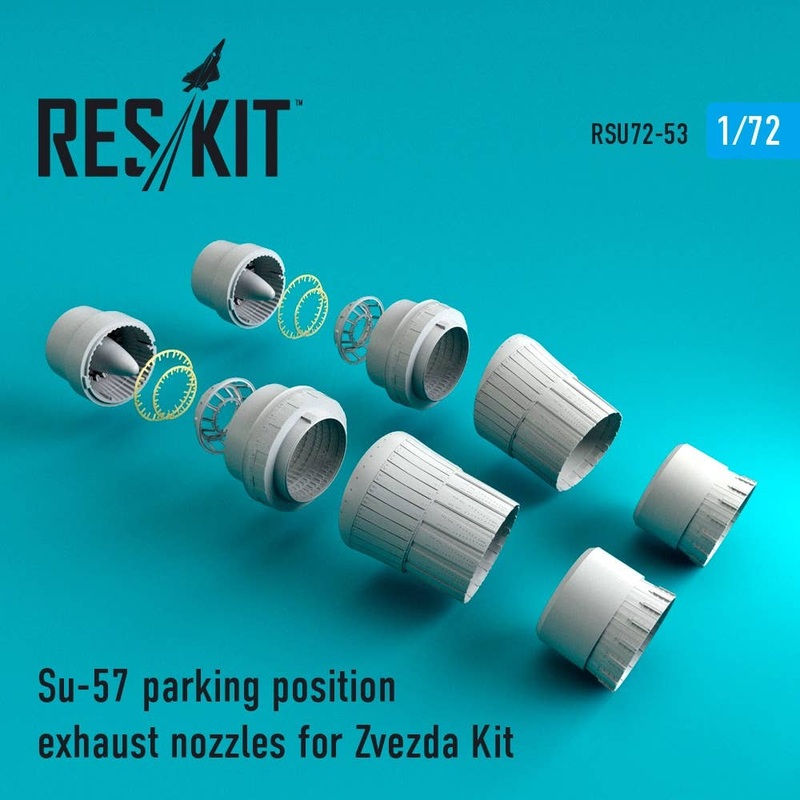 1/72 Su-57 Parking Position Exhaust Nozzles (for Zvezda)