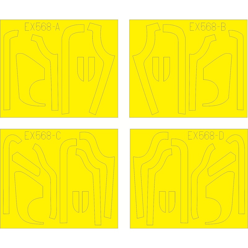 1/48 B-17G Antiglare Panels (BO & DL production) Masking Sheet (for Revell/Monogram)