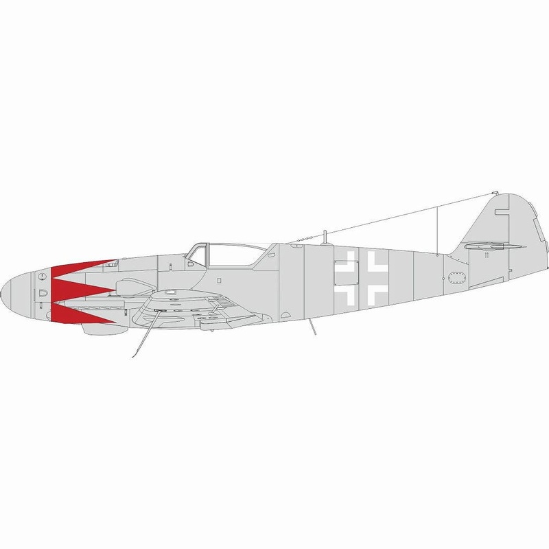 1/48 Bf109K-4 tulip pattern & national insignia Masks (for Eduard)