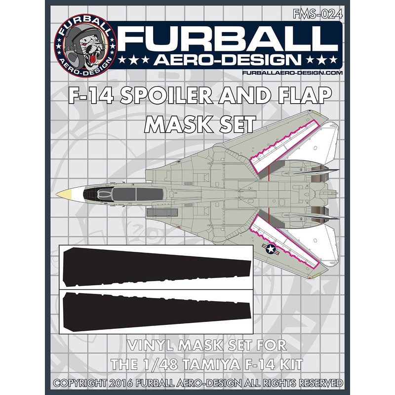 1/48 F-14 Tomcat Spoiler & Flap Mask Set