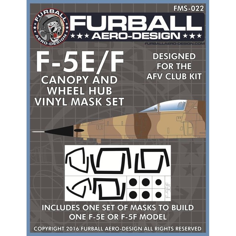 1/48 F-5E/F Canopy & Wheel Hub Masks