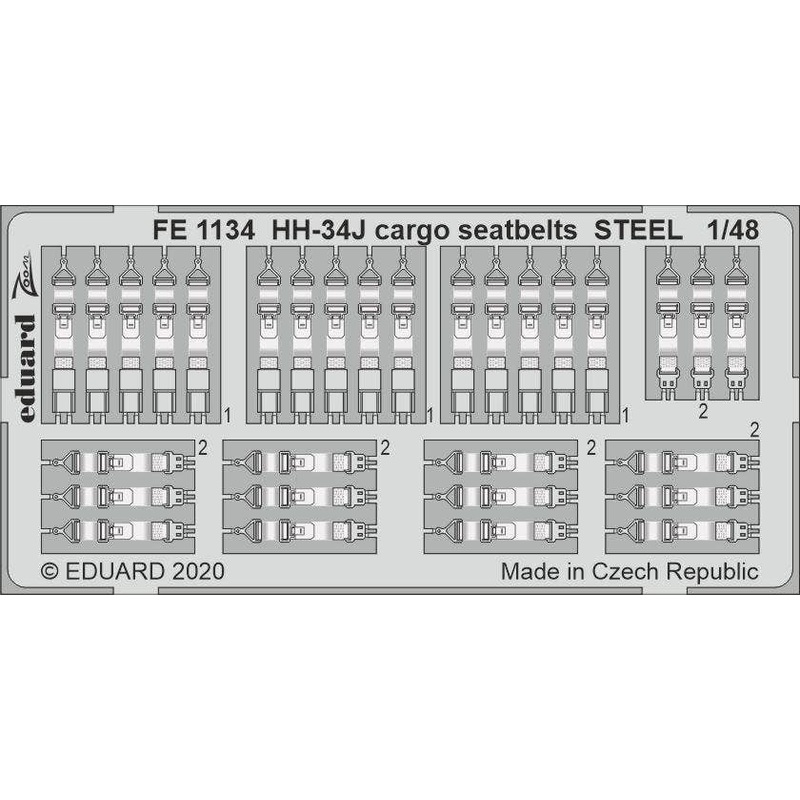 1/48 HH-34J Cargo Seatbelts STEEL (for Trumpeter)