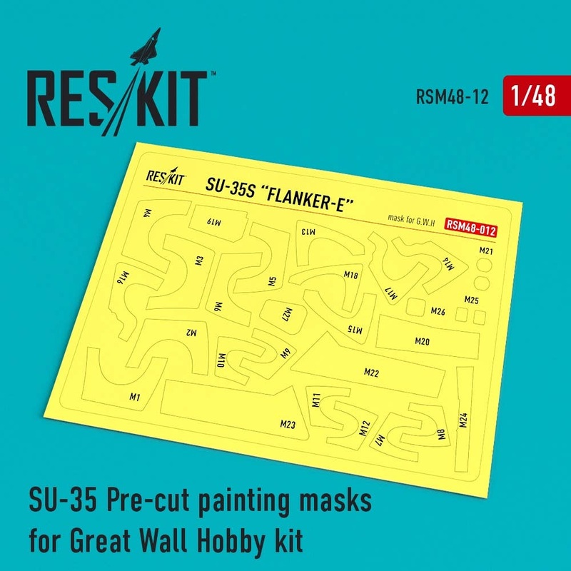 1/48 Su-35 Pre-cut painting masks for Great Wall Hobby kit