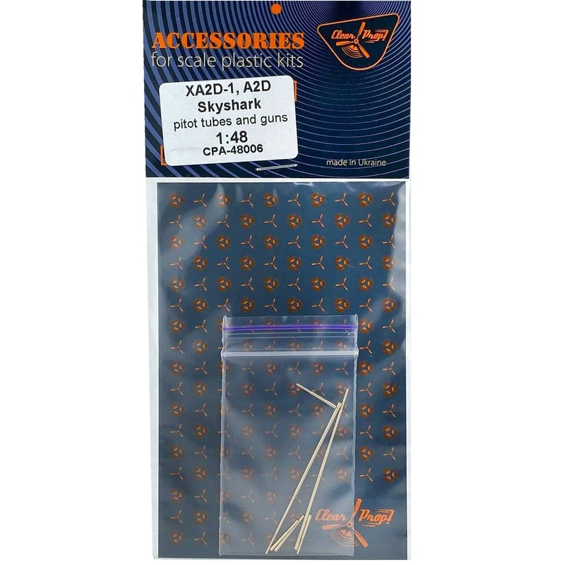 1/48 XA2D-1 Skyshark Brass Set (2 guns shorter, 2 guns longer, 2 Pitot Tube)