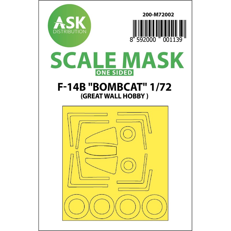 1/72 F-14B Bombcat outside painting mask for Great Wall Hobby