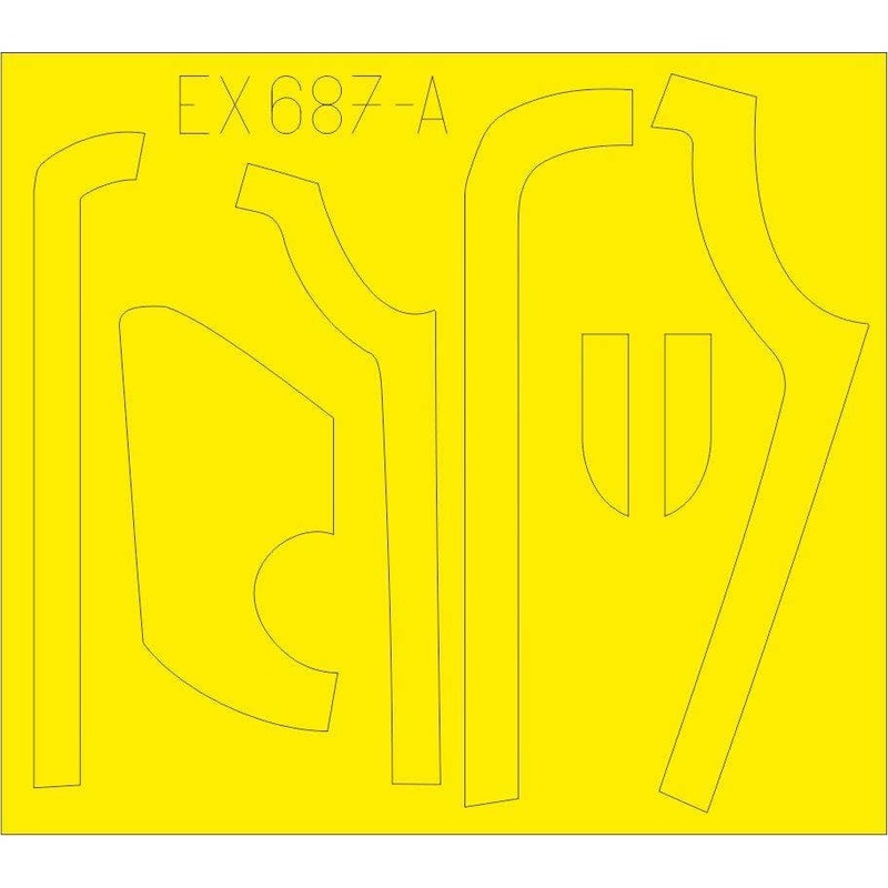 1/48 B-17G Antiglare Panels (DL & BO Production) Masking Sheet (for HK Models)