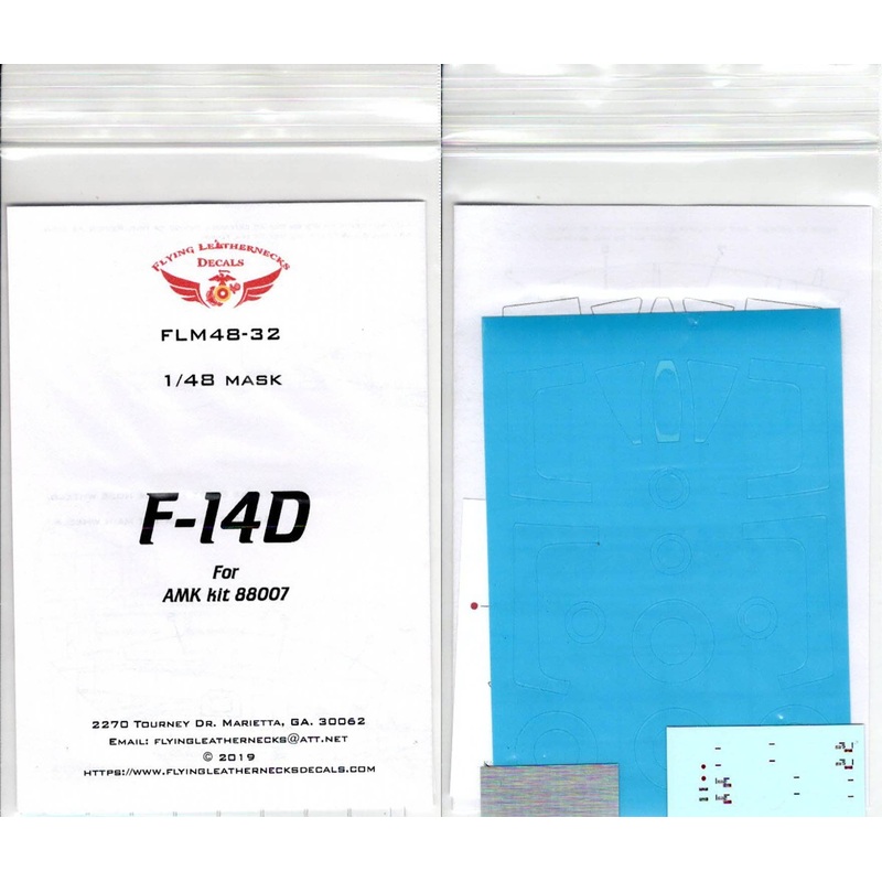 1/48 F-14D Canopy & Wheel Mask Set (For Amk Kit)