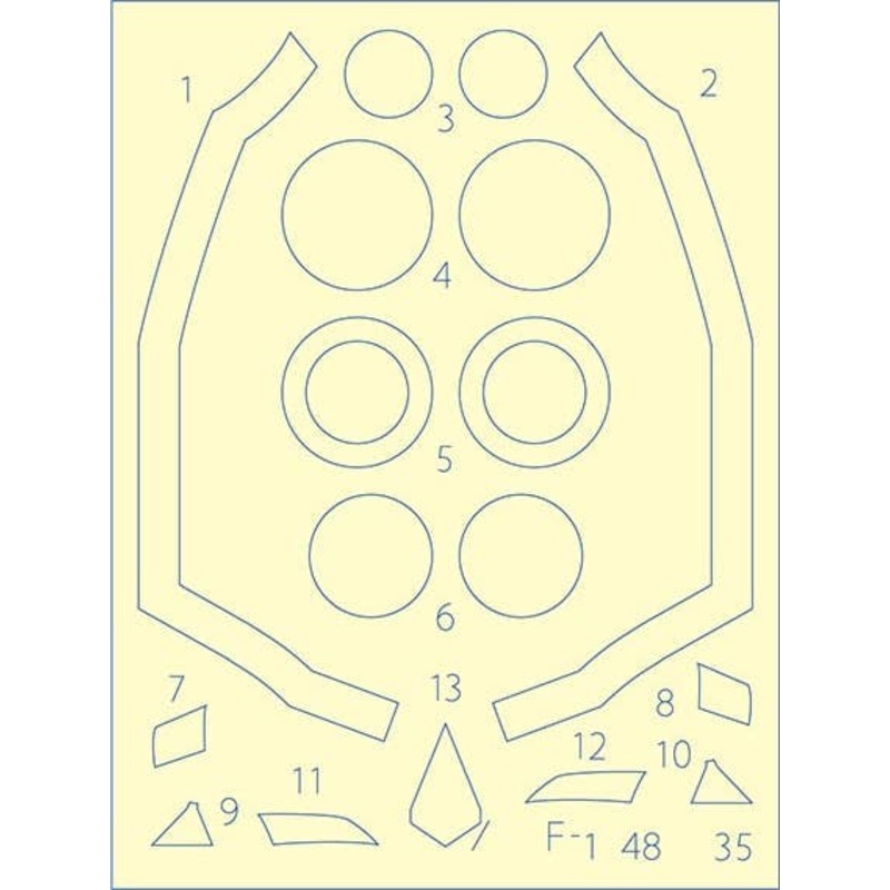 1/48 Masking sheet for F-35B Lightning II