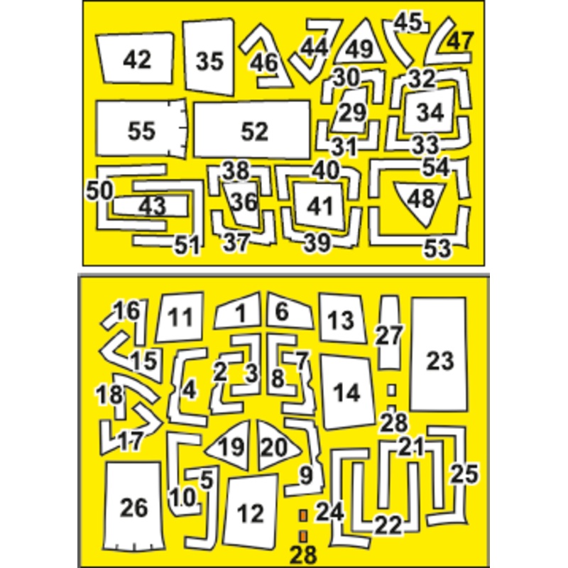 1/48 OV-10 A/D Bronco double-sided  painting mask for ICM kit (48300/48301) "yellow kabuki paper"