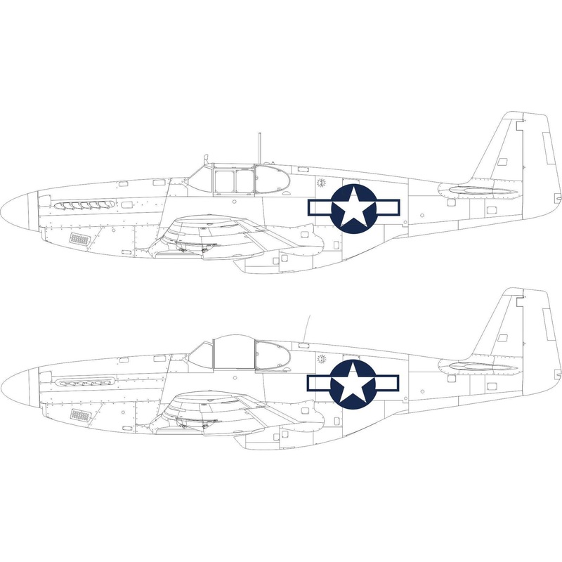 1/48 P-51B/C US national insignia MASK (for EDUARD)