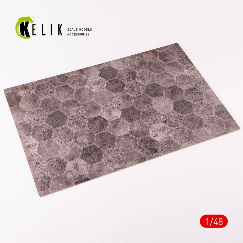 1/48 Soviet hexagonal plates 1930-1960 (Runways up to 1000 m, Taxiways, parkings - 1) - Acrylic 3 mm (410 x 270 mm) (410 g)
