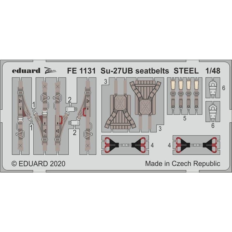 1/48 Su-27UB Seatbelts STEEL (for Kitty Hawk)