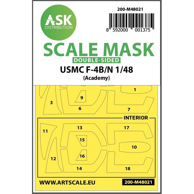 1/48 USMC F-4B/N double-sided painting mask for Academy