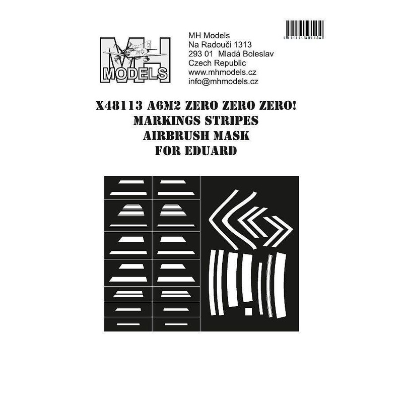 1/48 A6M2 Zero Zero Zero! Markings stripes airbrush mask for Eduard