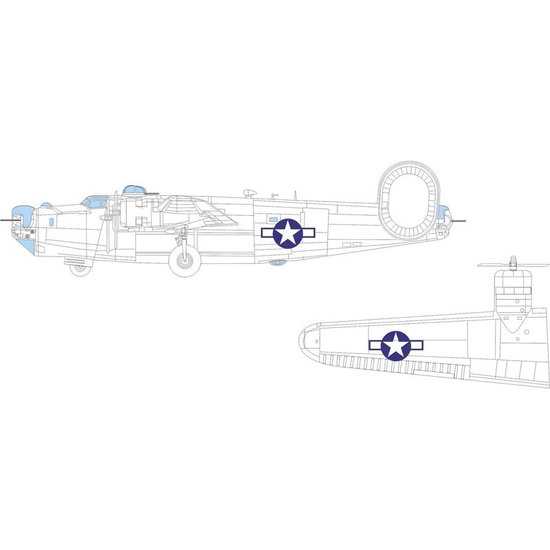 1/48 B-24J US National Insignia MASK (for HOBBY BOSS)