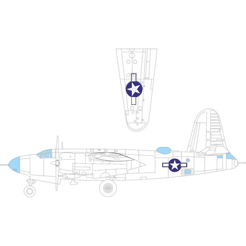 1/48 B-26B Marauder National Insignia MASK (for ICM)