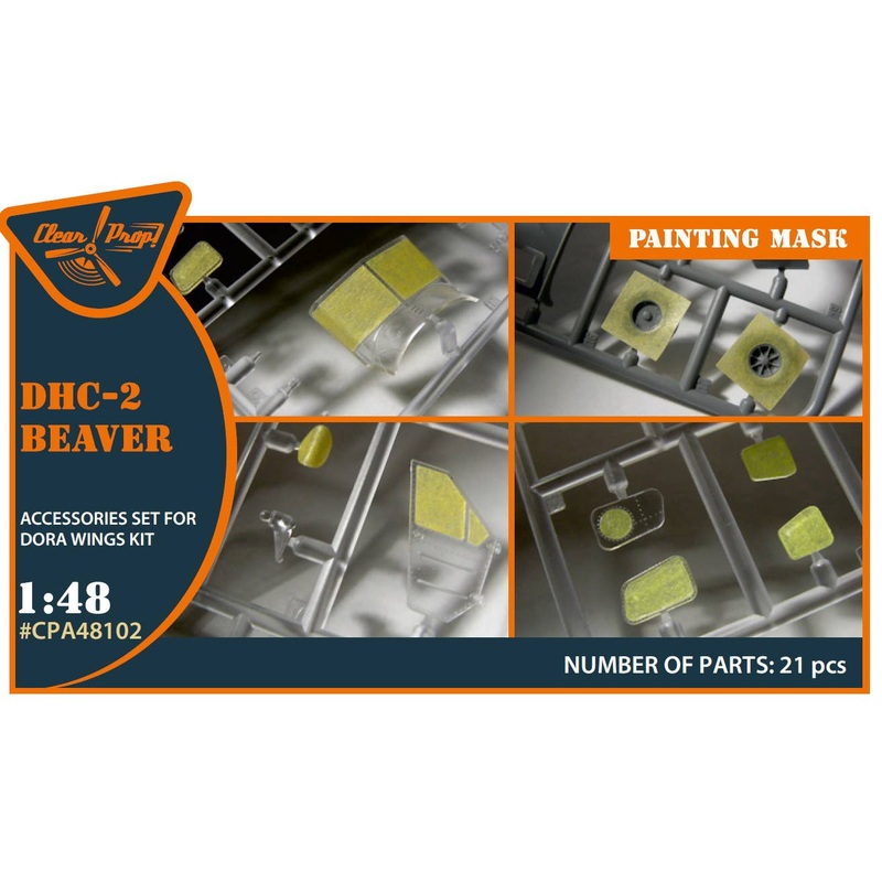 1/48 DHC-2 Beaver  painting mask on yellow kabuki paper for Dora Wings kit