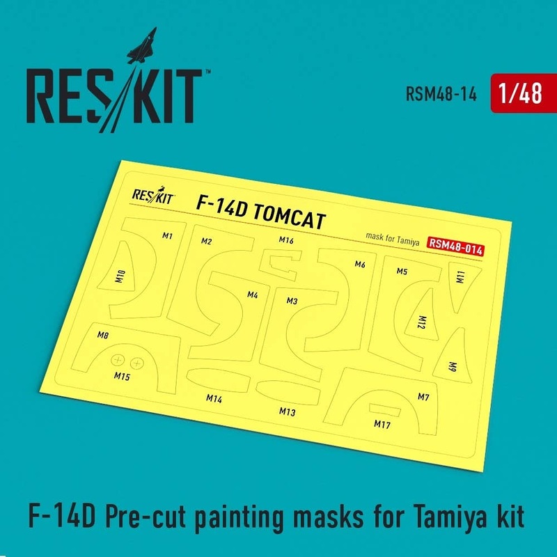 1/48 F-14D Pre-cut painting masks for Tamiya Kit