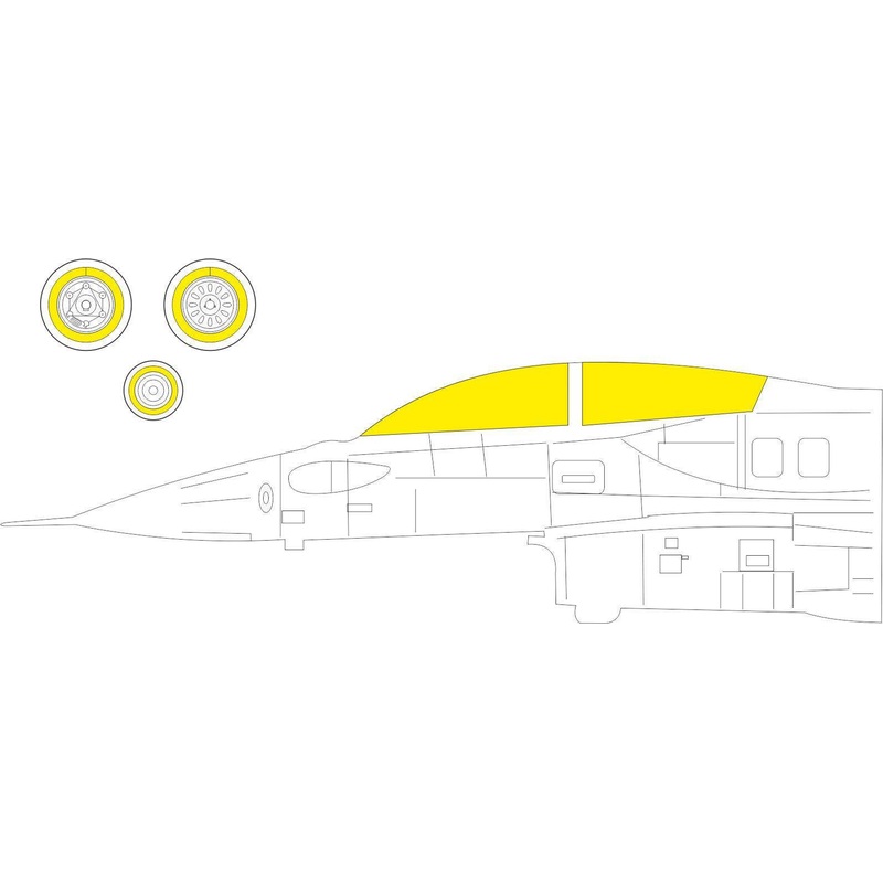 1/48 F-16D Block 30/40/50 Mask (for Kinetic)