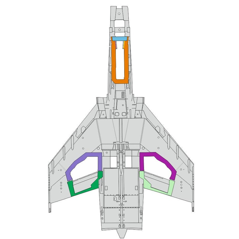 1/48 F-4E Wheel Bay Masks (for MENG)