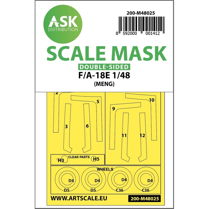 1/48 F/A-18E double-sided painting mask for Meng