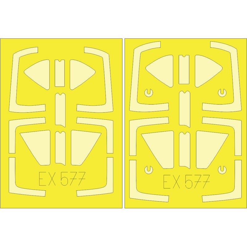 1/48 Harrier T.2/T.4/T.8 TFace Double-Sided Paint Masking Sticker (for Kinetic)