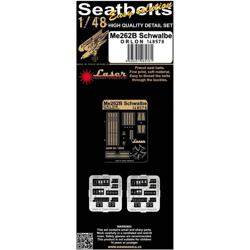 1/48 Me262B Schwalbe microfiber seat belt (Orlon)
