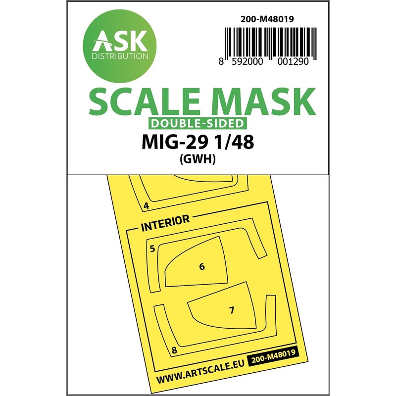 1/48 MiG-29 double-sided painting mask for Great Wall Hobby