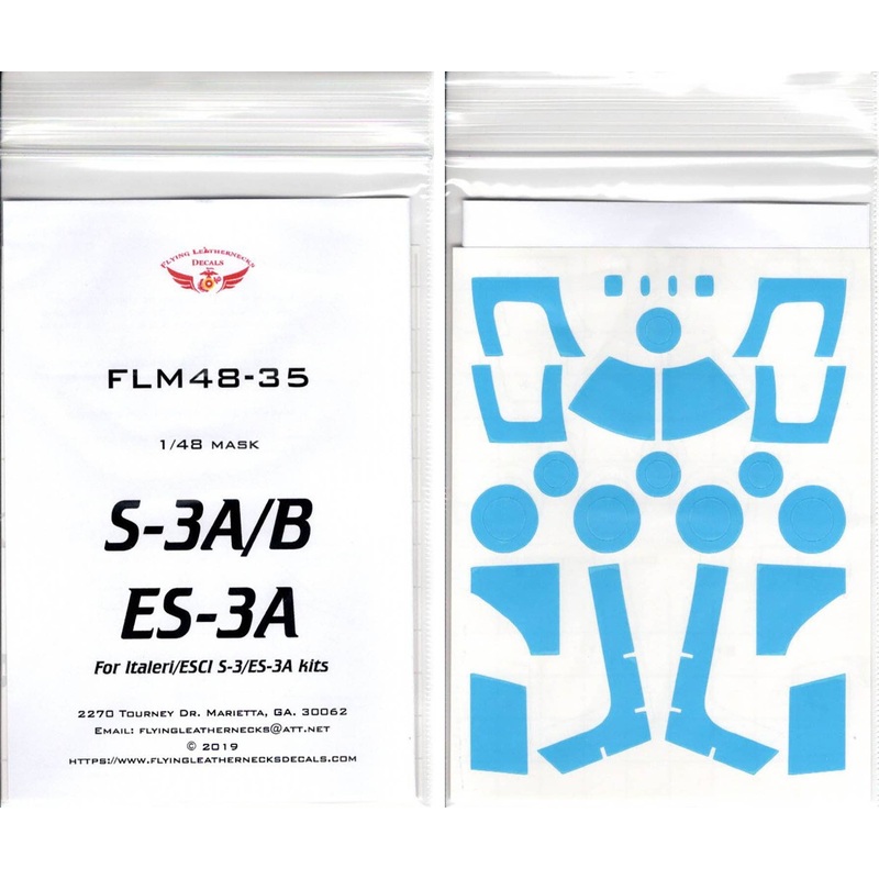 1/48 S-3A / B ES-3A Canopy & Wheel Mask Set for I Company Kit
