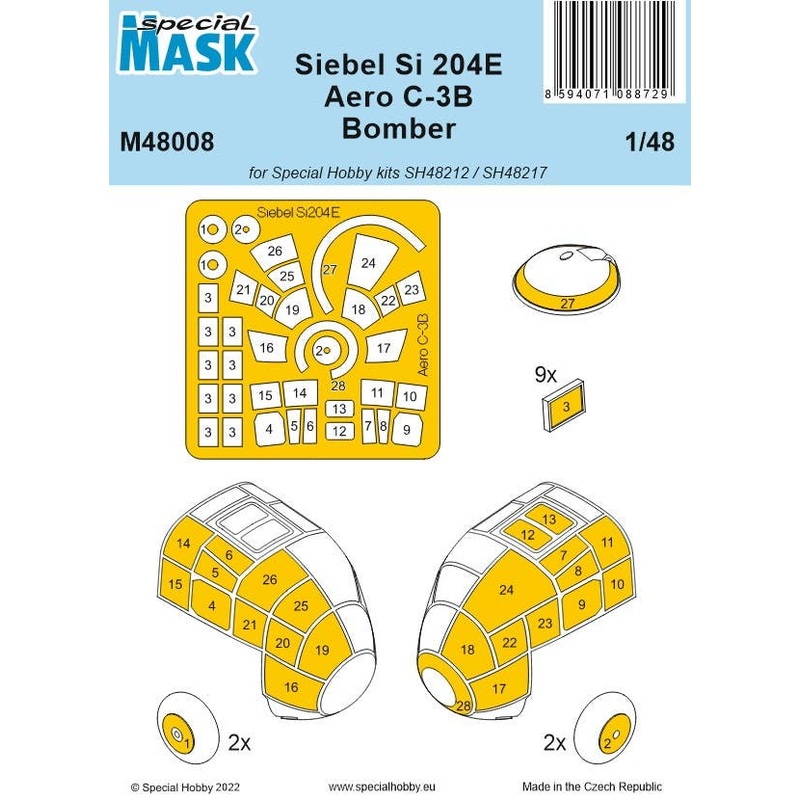 1/48 Siebel Si 204E/Aero C-3B Bomber MASK