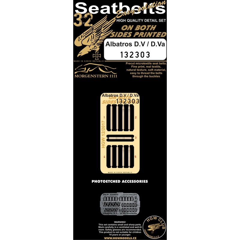 1/32 Albatros D.V / D.Va fabric seatbelt (for Wingnut Wings)