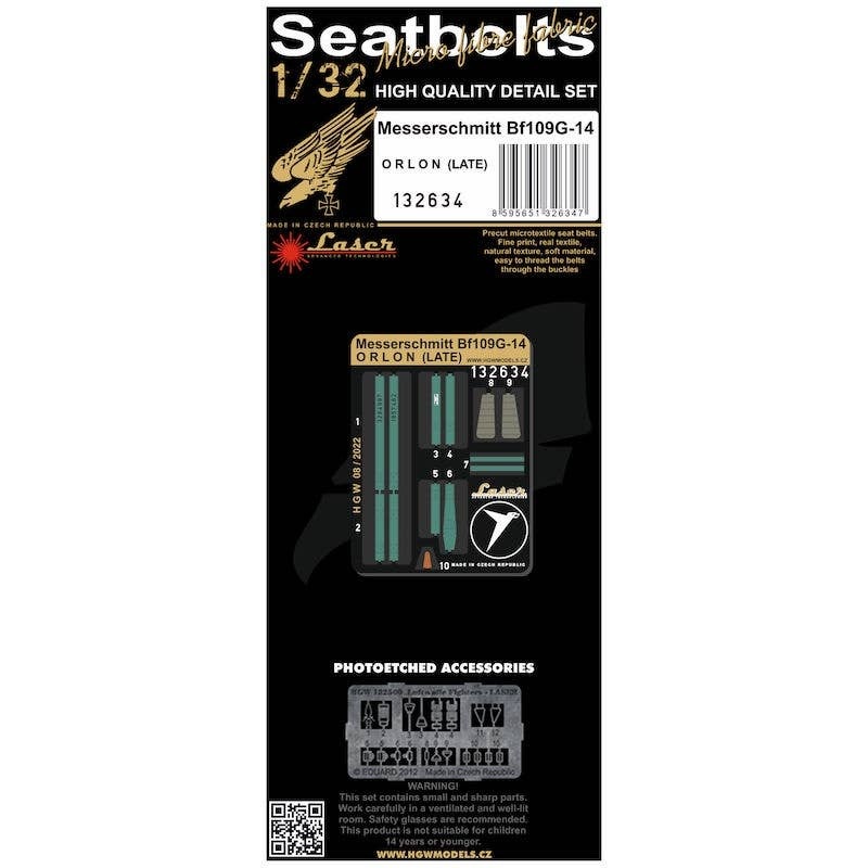 1/32 Bf109G-14 - Orlon Seatbelts