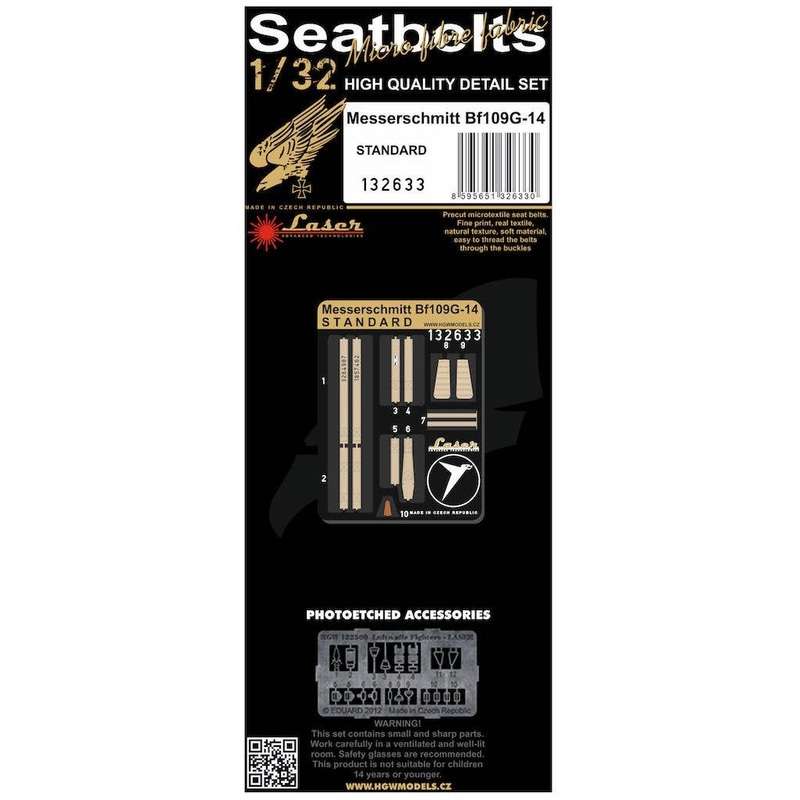 1/32 Bf109G-14 - Standard Seatbelts