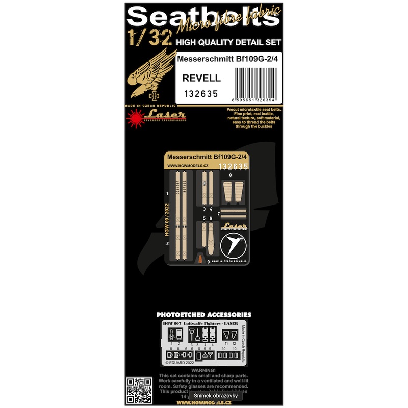 1/32 Bf109G-2/4 Seatbelts