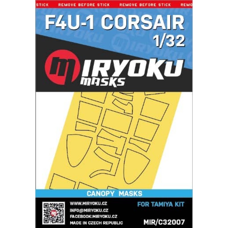 1/32 F4U-1 Corsair Canopy Masks