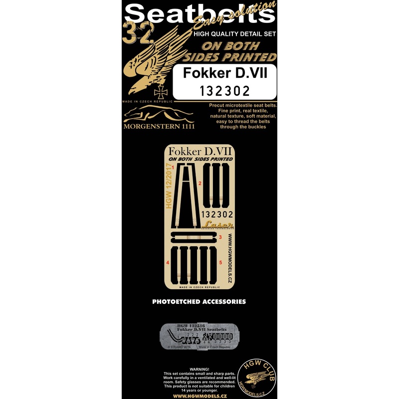 1/32 Fokker D.VII Fabric Seatbelt (for Wingnut Wings)