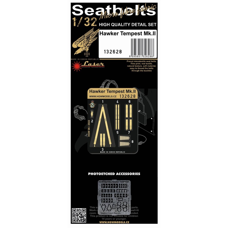 1/32 Hawker Tempest Mk.II Seatbelts