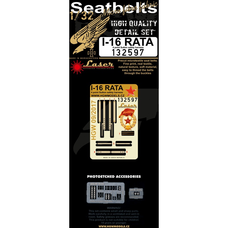 1/32 I-16 RATA Fabric Seatbelt (for ICM)