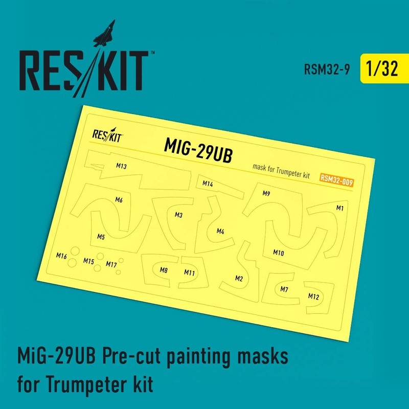 1/32 MiG-29UB Pre-cut painting masks for Trumpeter kit