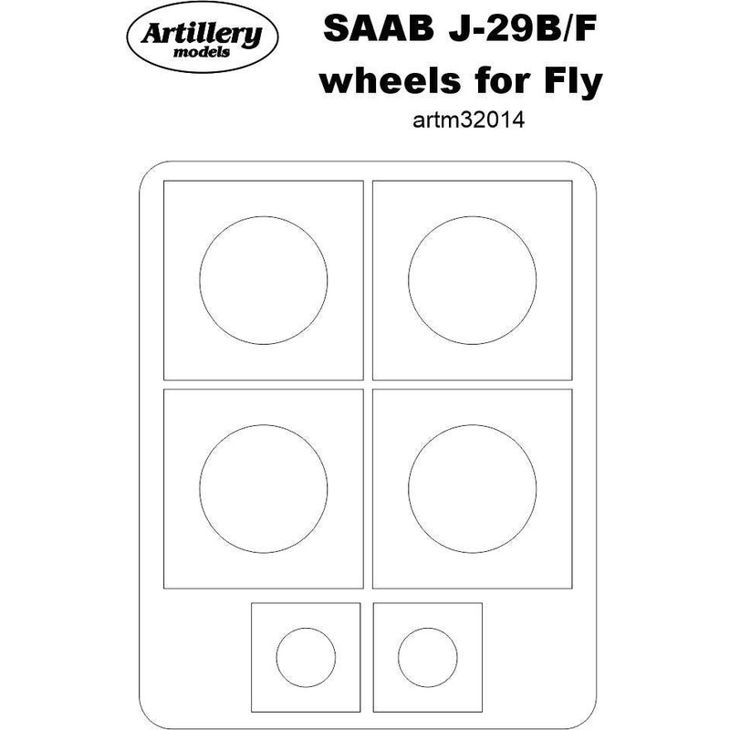 1/32 Saab J-29B/F wheel MASK, for Fly