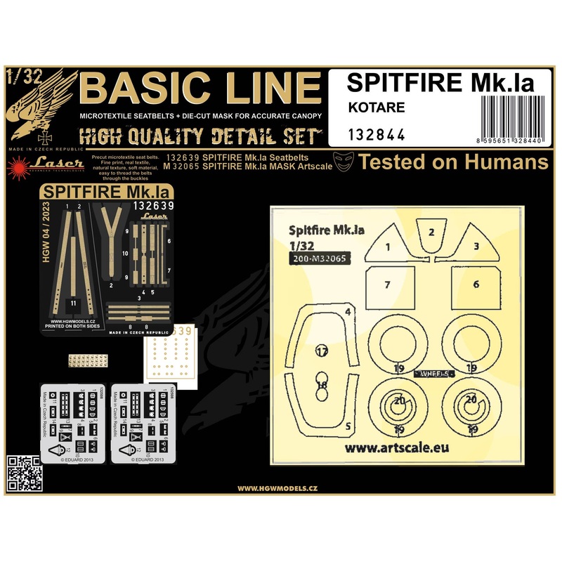 1/32 Spitfire Mk.Ia Seatbelt and Mask Seal