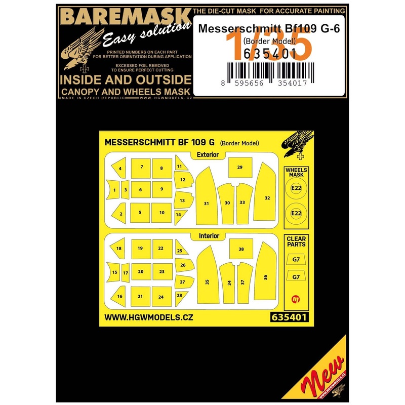 1/35 Bf109G-6 double-sided paint mask for Border Model