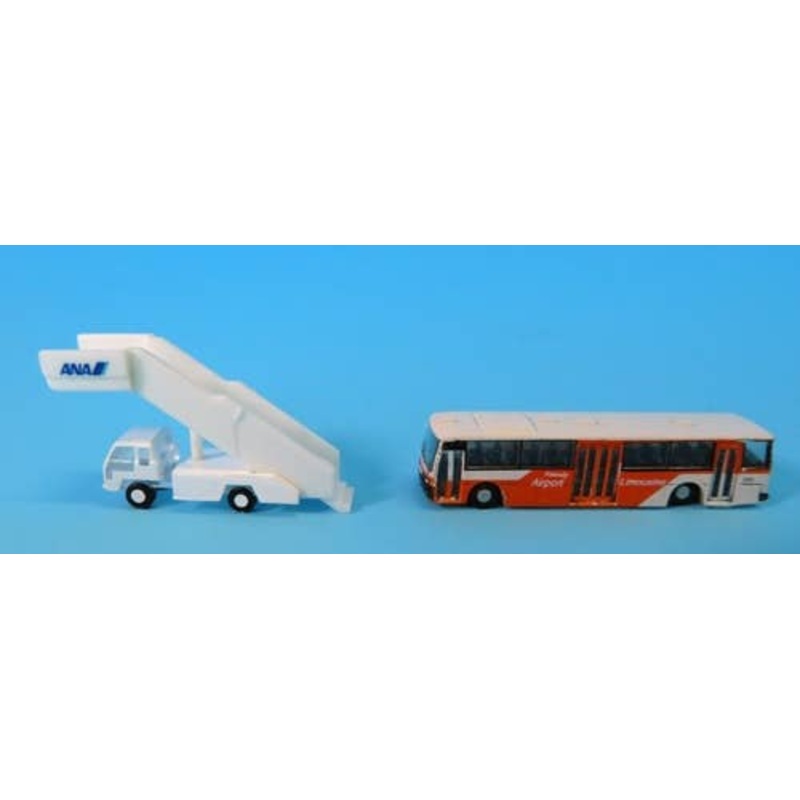 1/400 Airport Transport Service Ramp Bus & Passenger Steps Car (2pcs)