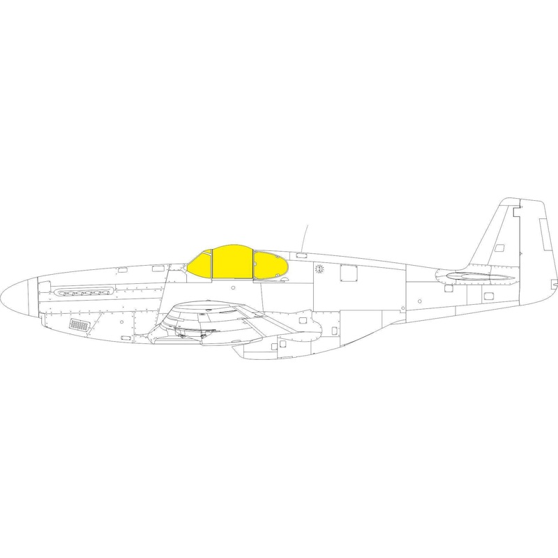 1/48 P-51B/C Malcolm Hood canopy TFace MASK (for EDUARD)