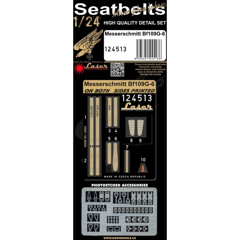 1/24 Bf109G-6 microfiber seat belt