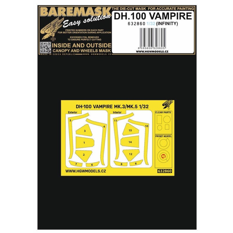 1/32 DH.100 VAMPIRE Masks (for Infinity)