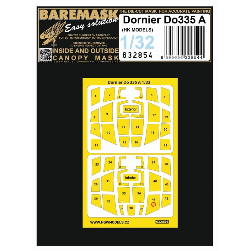 1/32 Dornier Do 335A Masks (for HK Models)