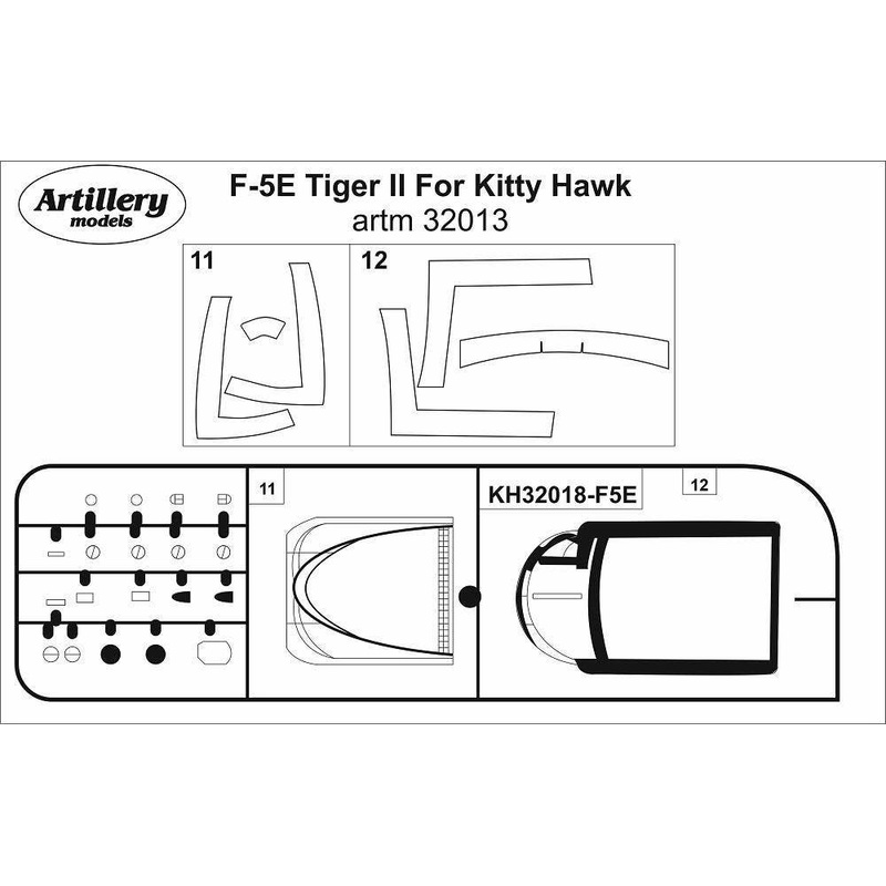 1/32 F-5E Tiger II MASK, for Kitty Hawk